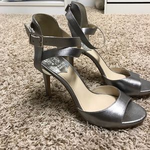 Vince Camuto Silver Genuine Leather Sandal